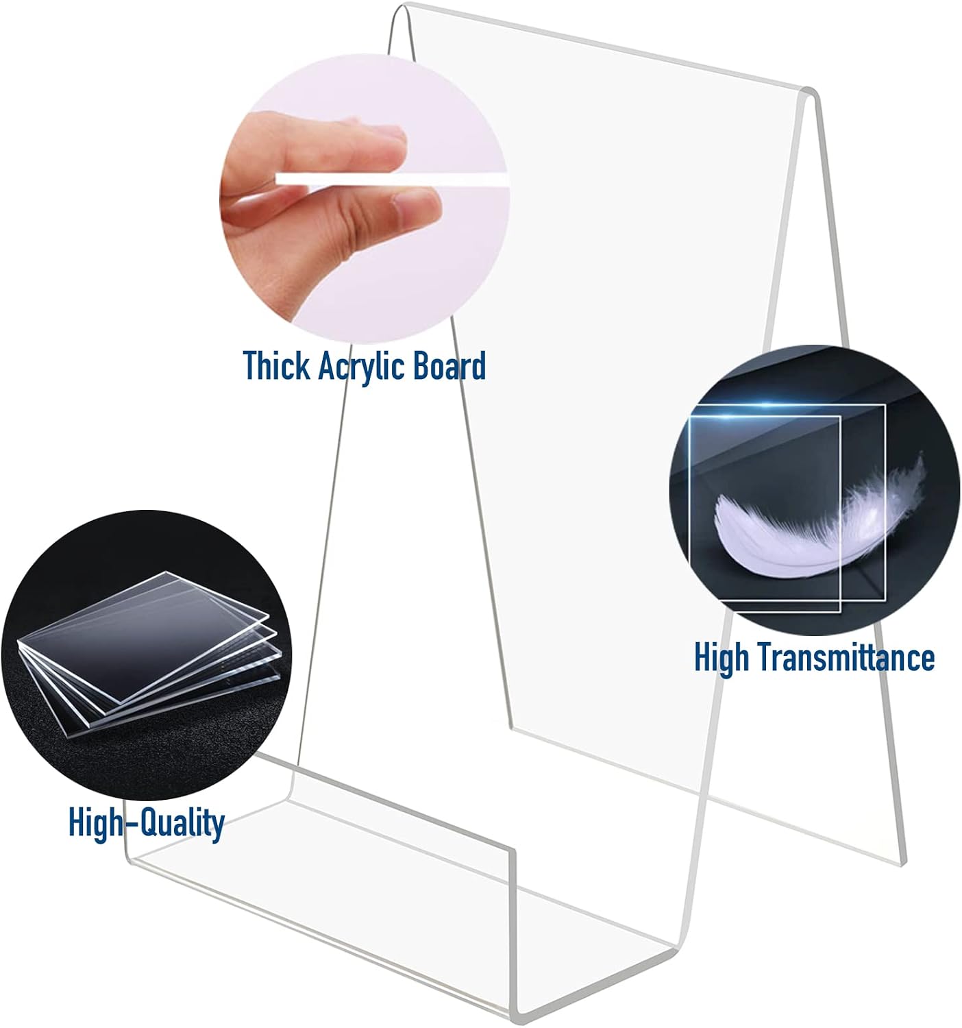 Acrylic Book Stand / 5 Large / Clear