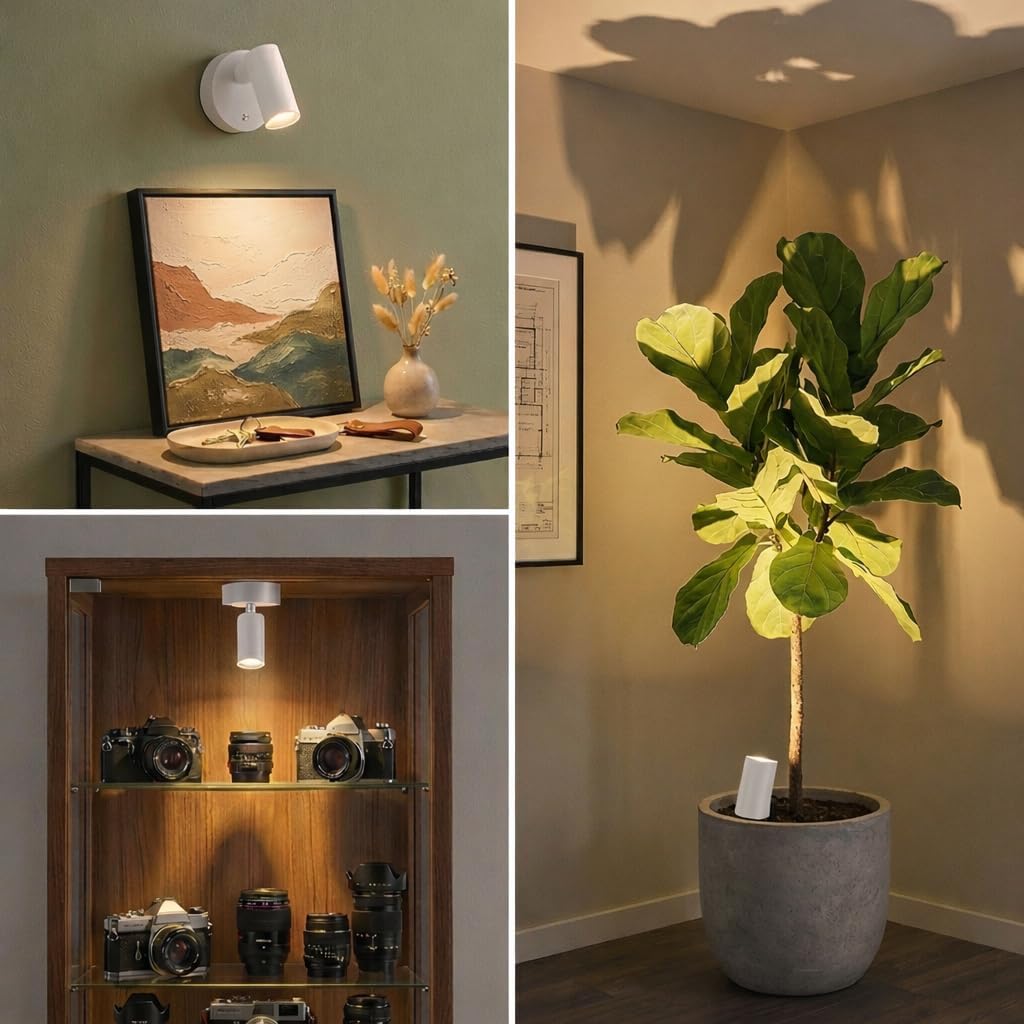 Magnetic Rechargeable Picture Light 2 Pack, Wireless Art Spotlight with Remote & Touch Control, 3 Color Temps Dimmable