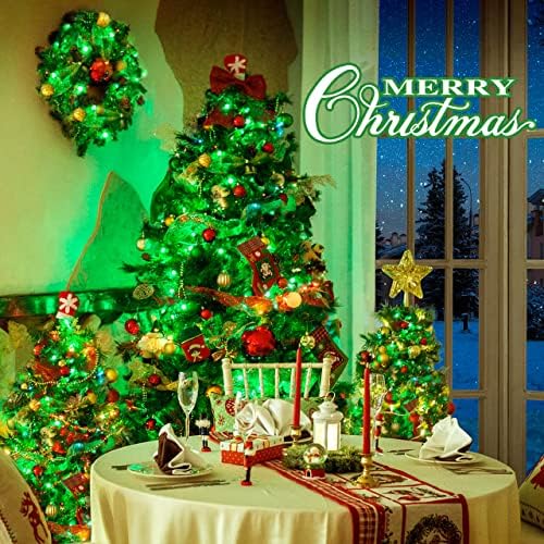 JMEXSUSS 91.5ft Connectable 250 LED Green Christmas String Lights Indoor