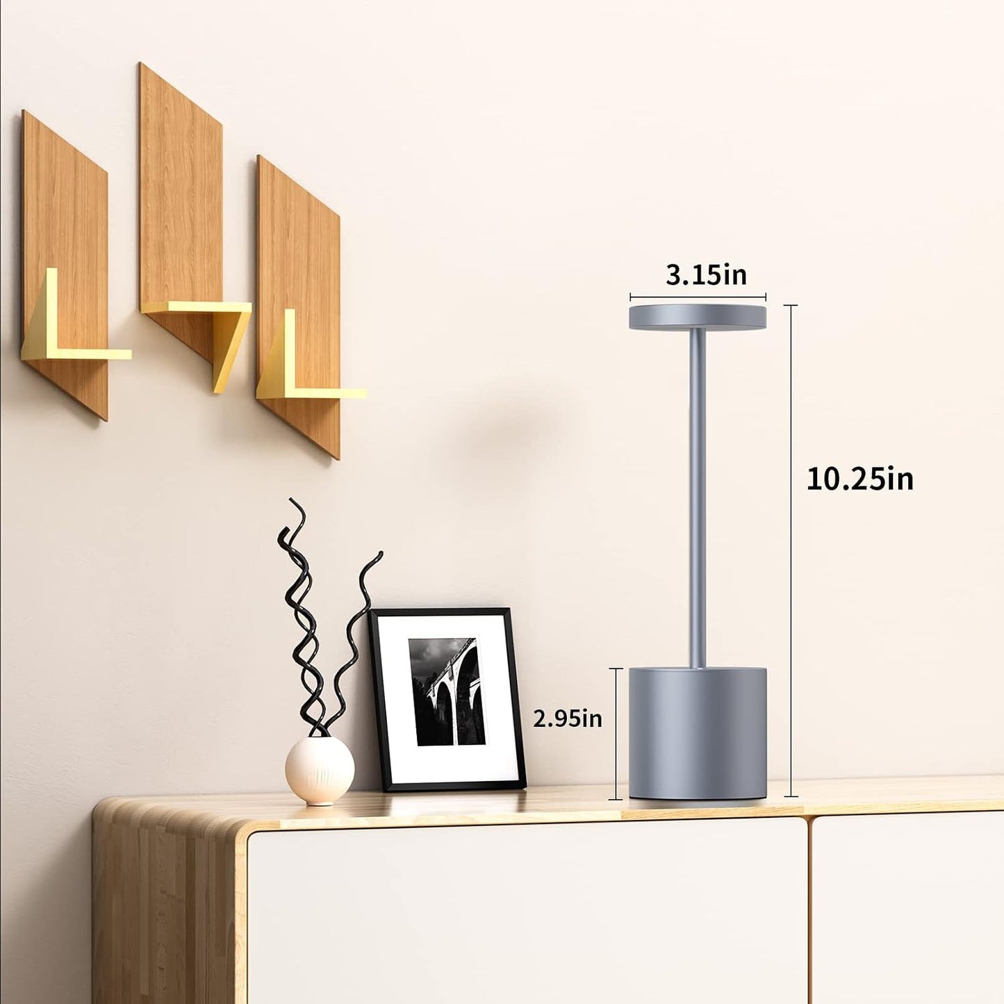 SAKRINGT 2 Pack Cordless Table Lamp Rechargeable,5000mAh Battery Operated Portable LED Table Light,Dimming Desk Lamp
