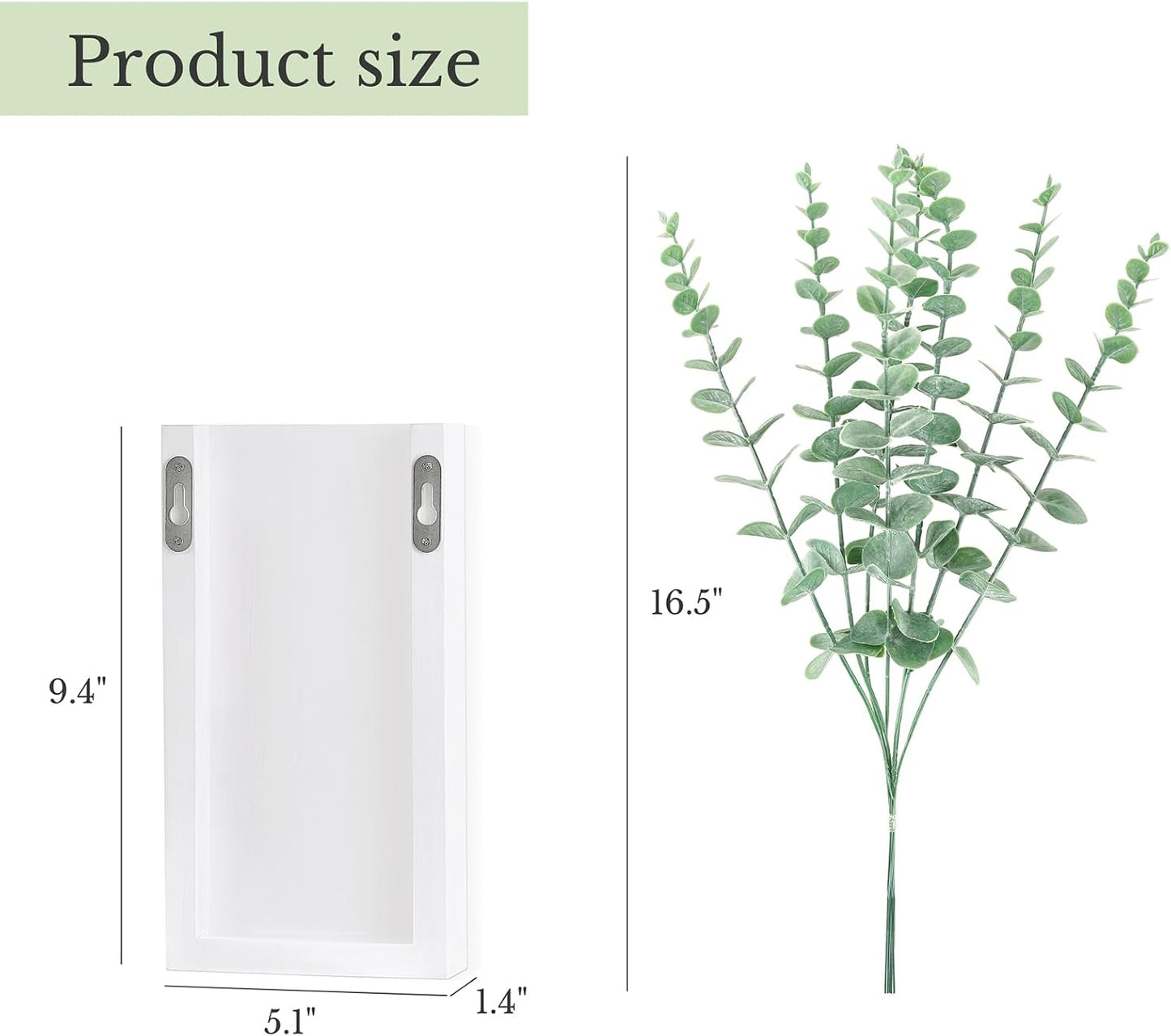 Wood Wall Planter Vase / White / Medium / Set of 2