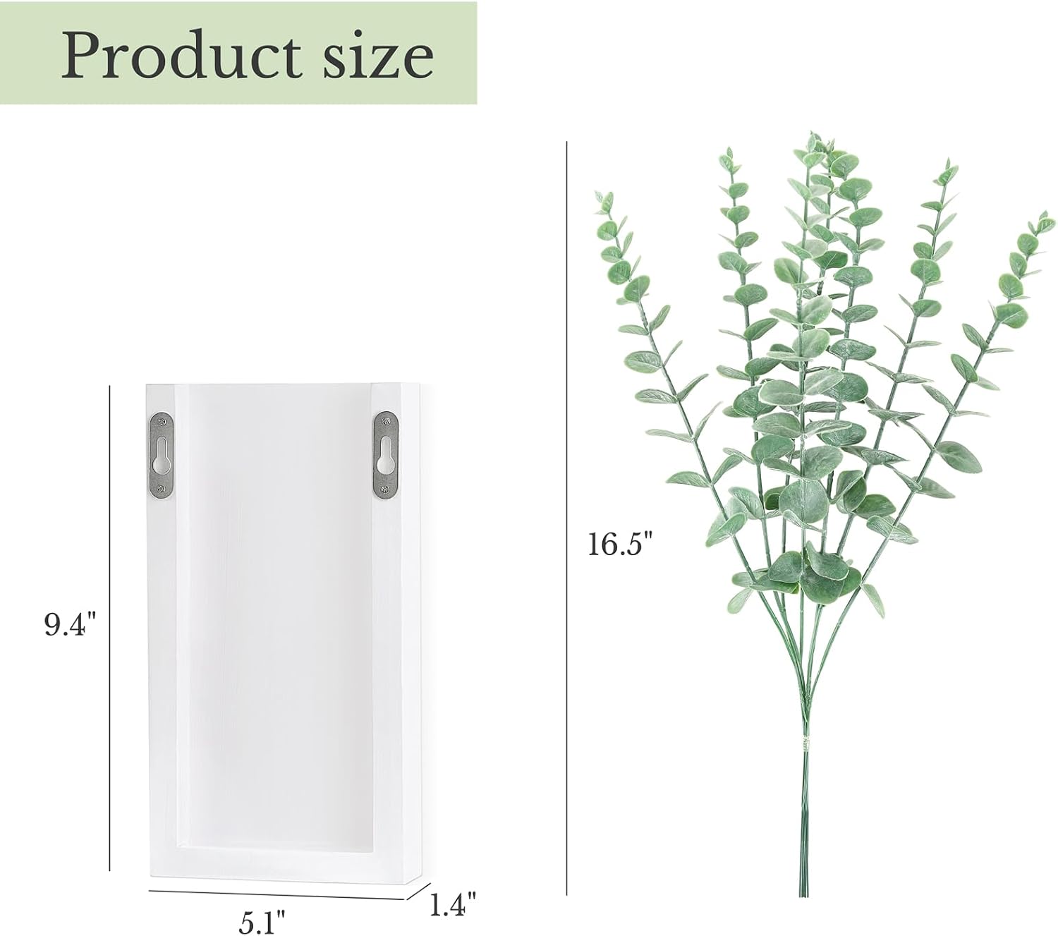 Wood Wall Planter Vase / White / Medium / Set of 2