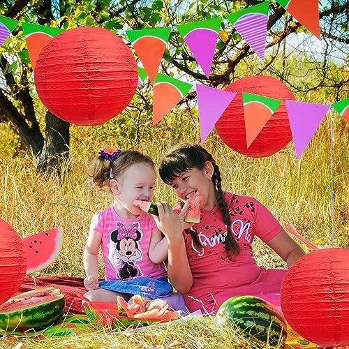 BEISHIDA 12 Inch Red Paper Lanterns 6 Packs Hanging Round Chinese Lantern
