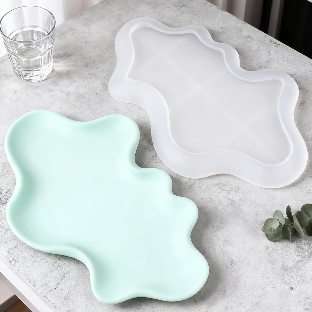 Cloud Shape Silicone Tray Mold Irregular Cloud Epoxy Resin Tray Molds for Crafts Trinket Jewelry