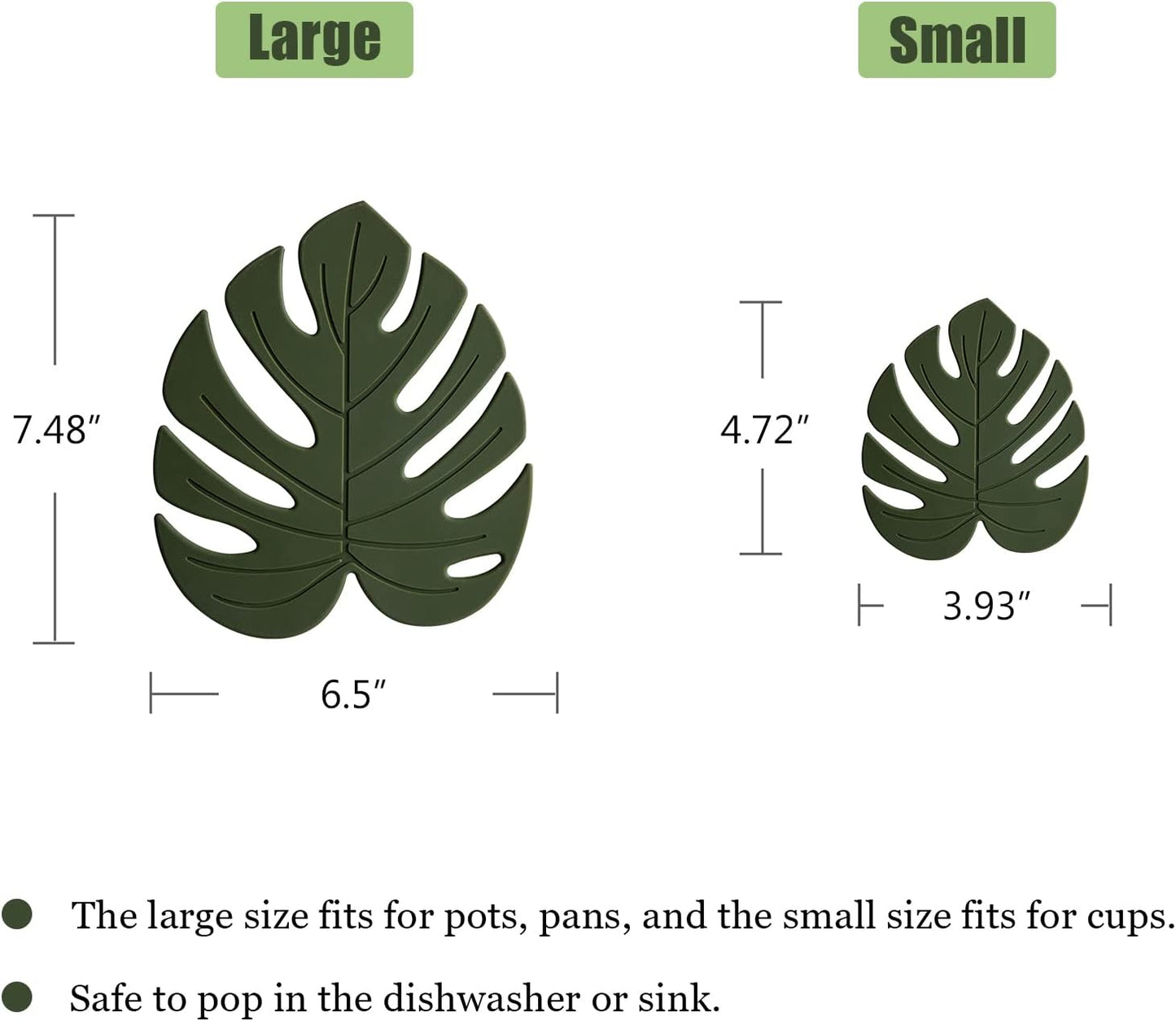 Monstera Pot Holder Hot Pads / Large / Set of 2