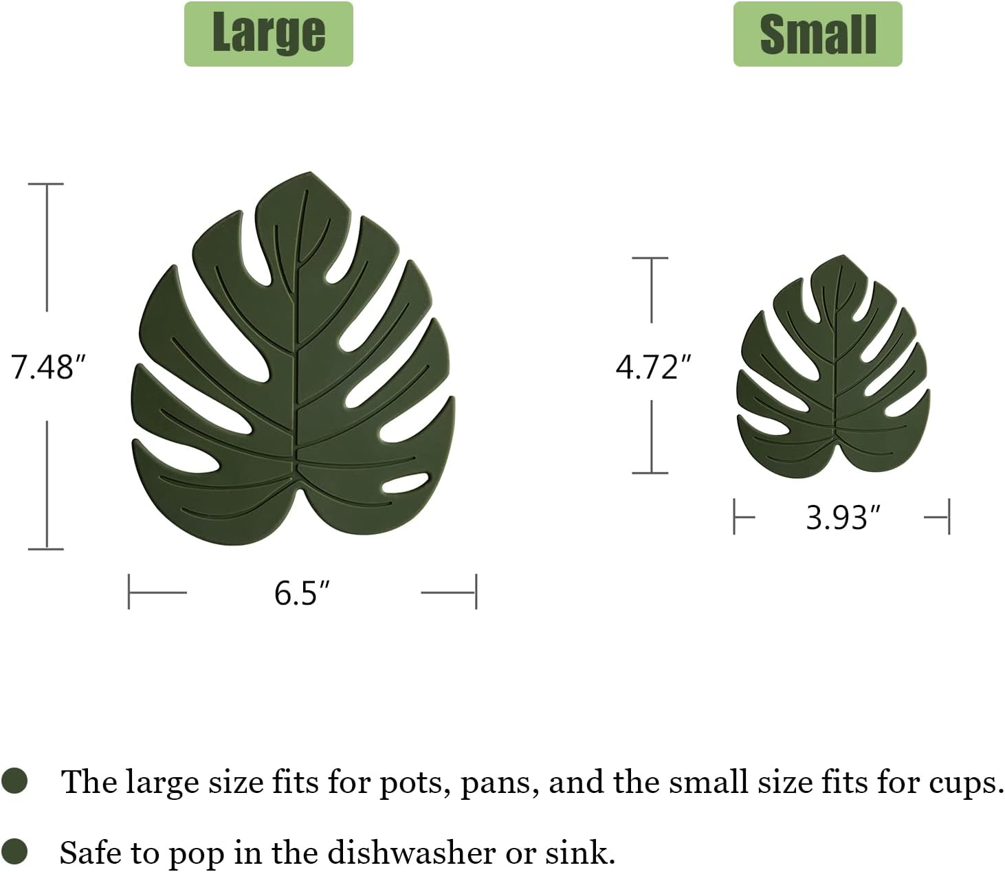 Monstera Pot Holder Hot Pads / Large / Set of 2