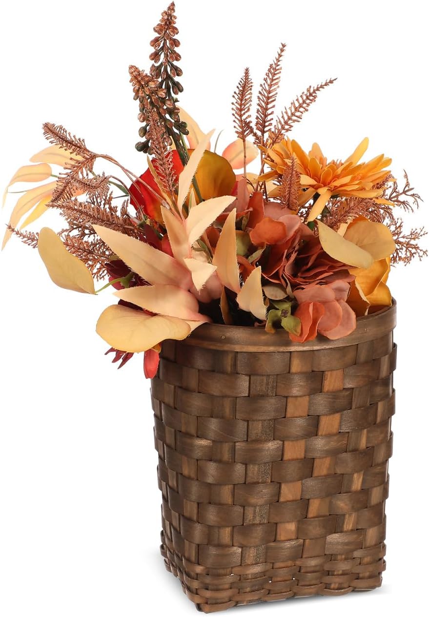 Mini Vintage Woven Wall Basket / Light Brown / 26.00 x 15.00 x 6.00 / CM