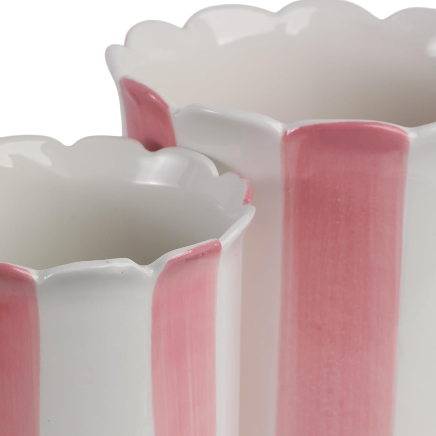 Ceramic Planters / Planter Pots for Greenery / 6 x 6 x 6 / and / Pink / Set of 2