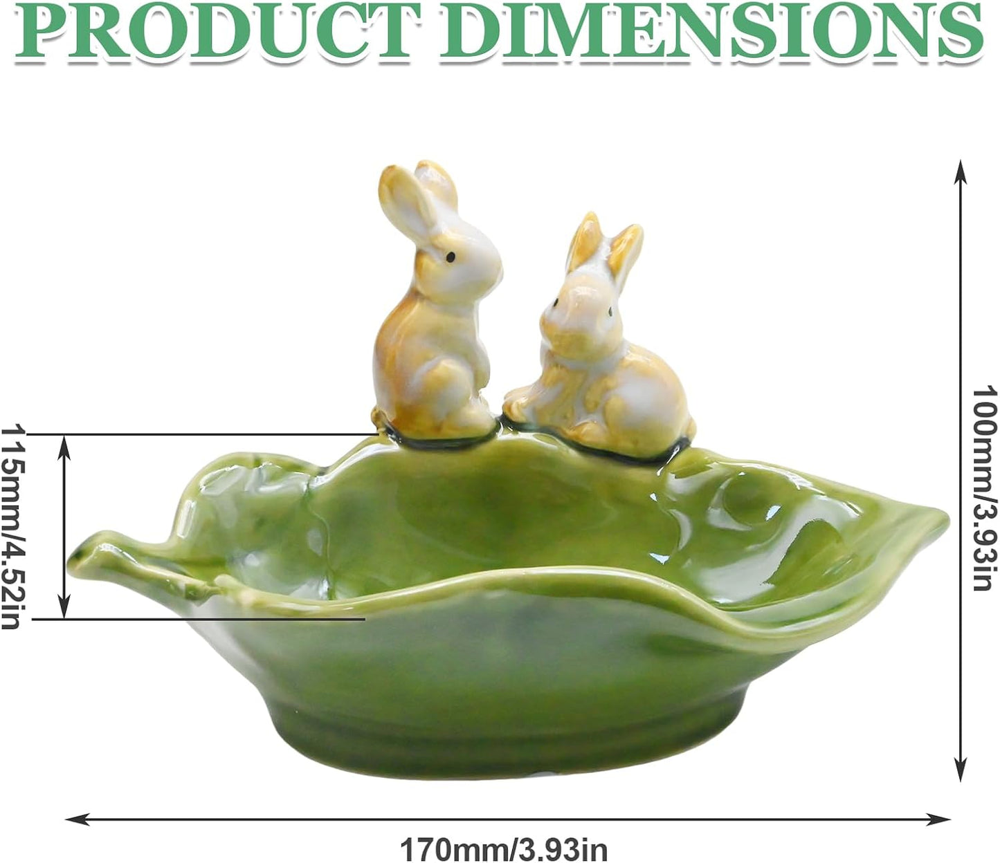 Decorative Bunny Holder for Sponges & Jewelry / Green