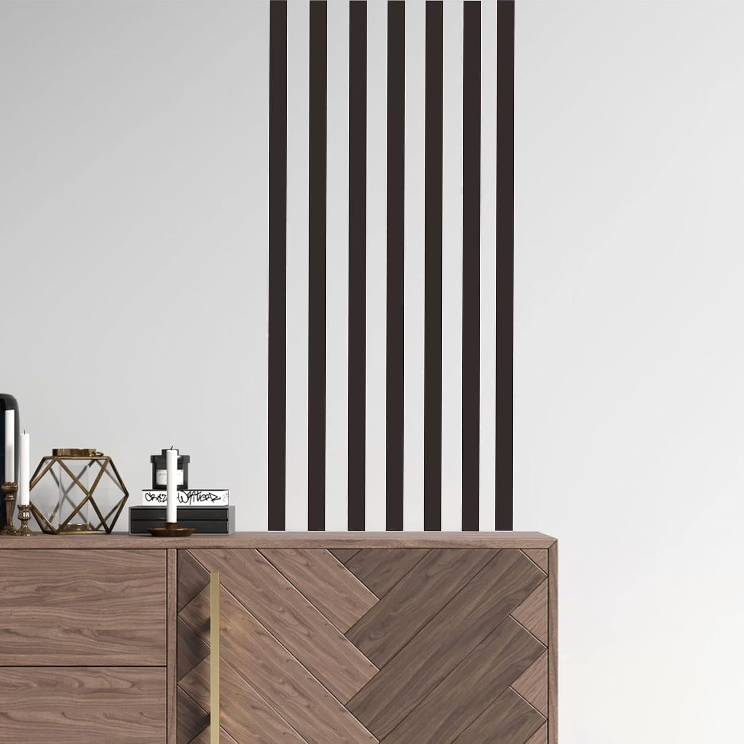 Striped Wall Decals Geometric Line Wall Decal Vinyl Walls Decals Modern Walls Stickers / Black