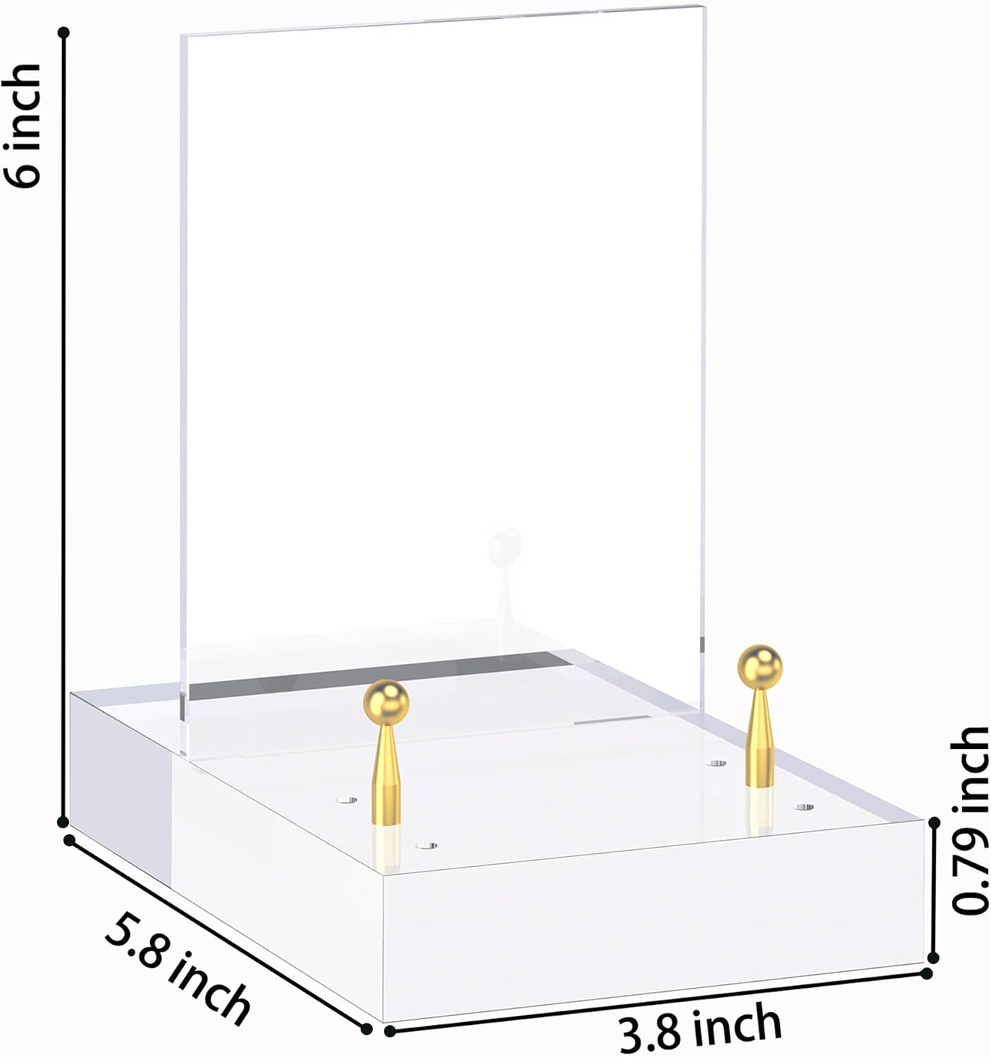 Acrylic Easel Display Stand / Gold Pegs, 1-pack