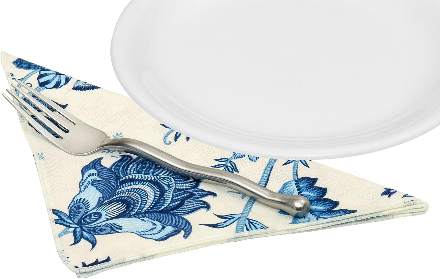 Cloth Napkins for Wedding Reception, Table Decor Linens, Blue Floral Fabric, Use with Tablecloth for Tablescapes