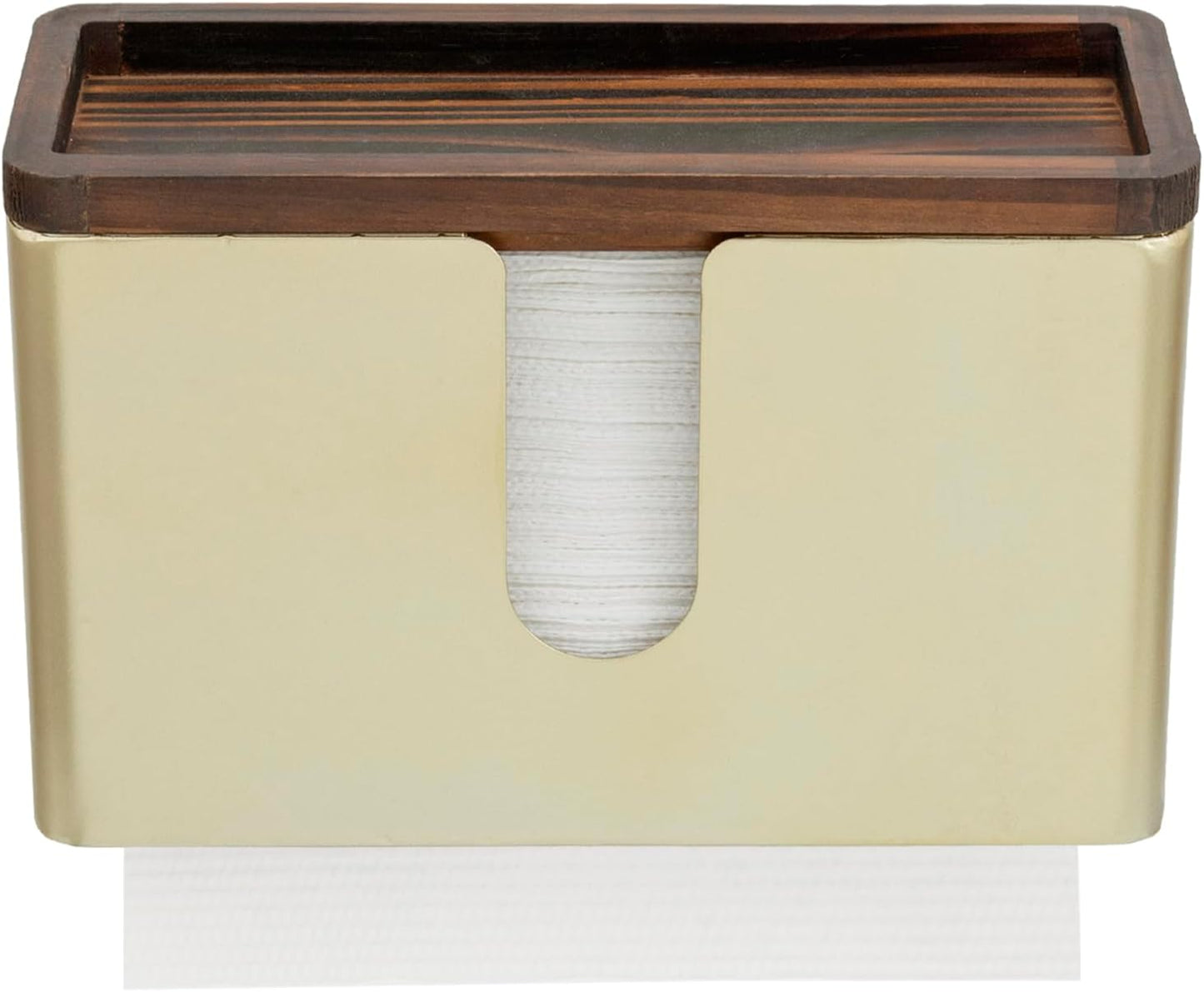 MyGift Gold Wall Mounted Paper Towel Holder, Folded Towel Dispenser | Wall dispenser neatly stores folded hand towels