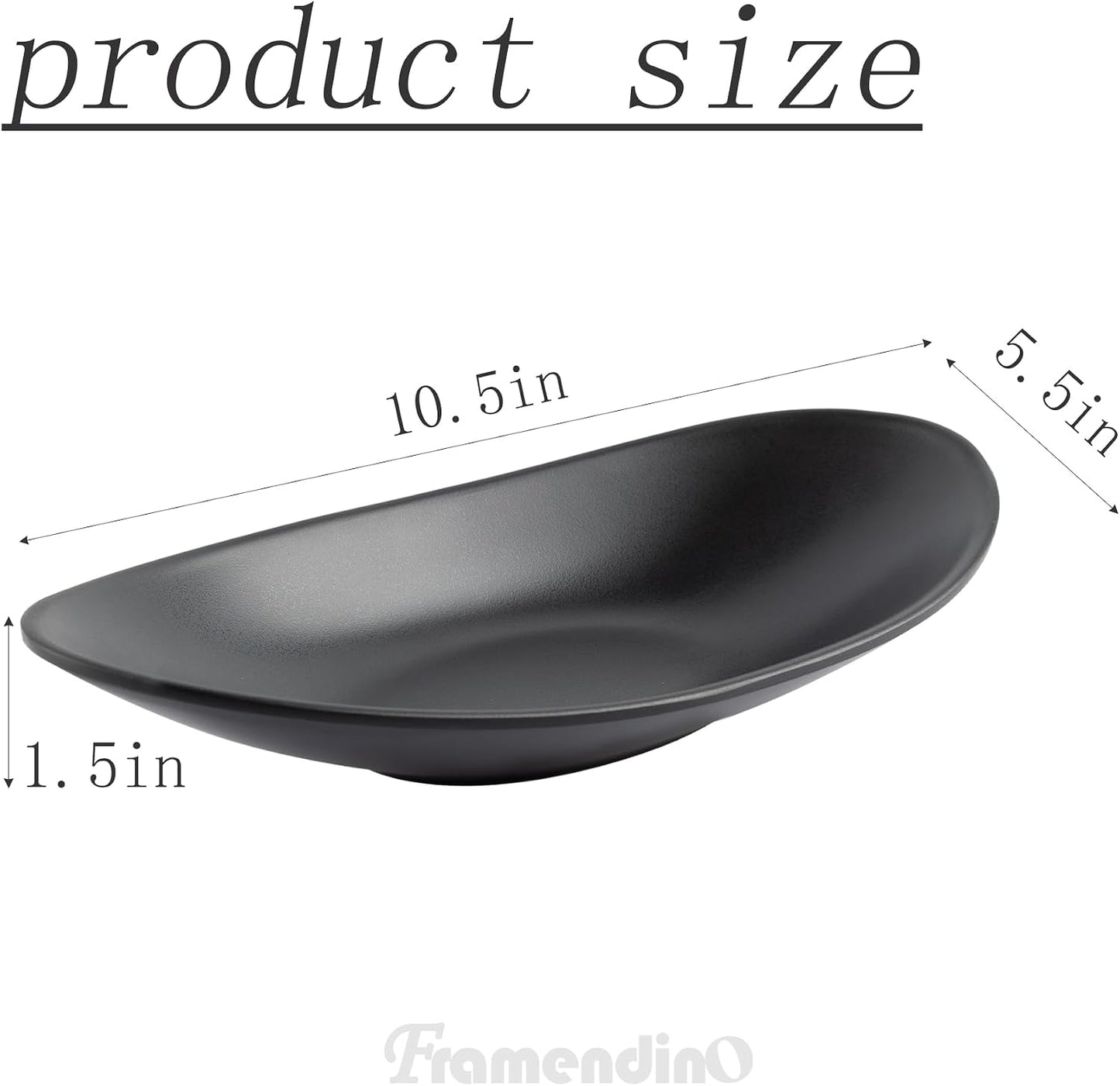 A5 Melamine Jewelry Dish Trinket Tray Accessory Organizer Bowl / Black