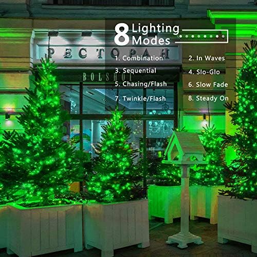 Brizled Outdoor Christmas Lights Green, 78.74ft 240 LED Mini Light String