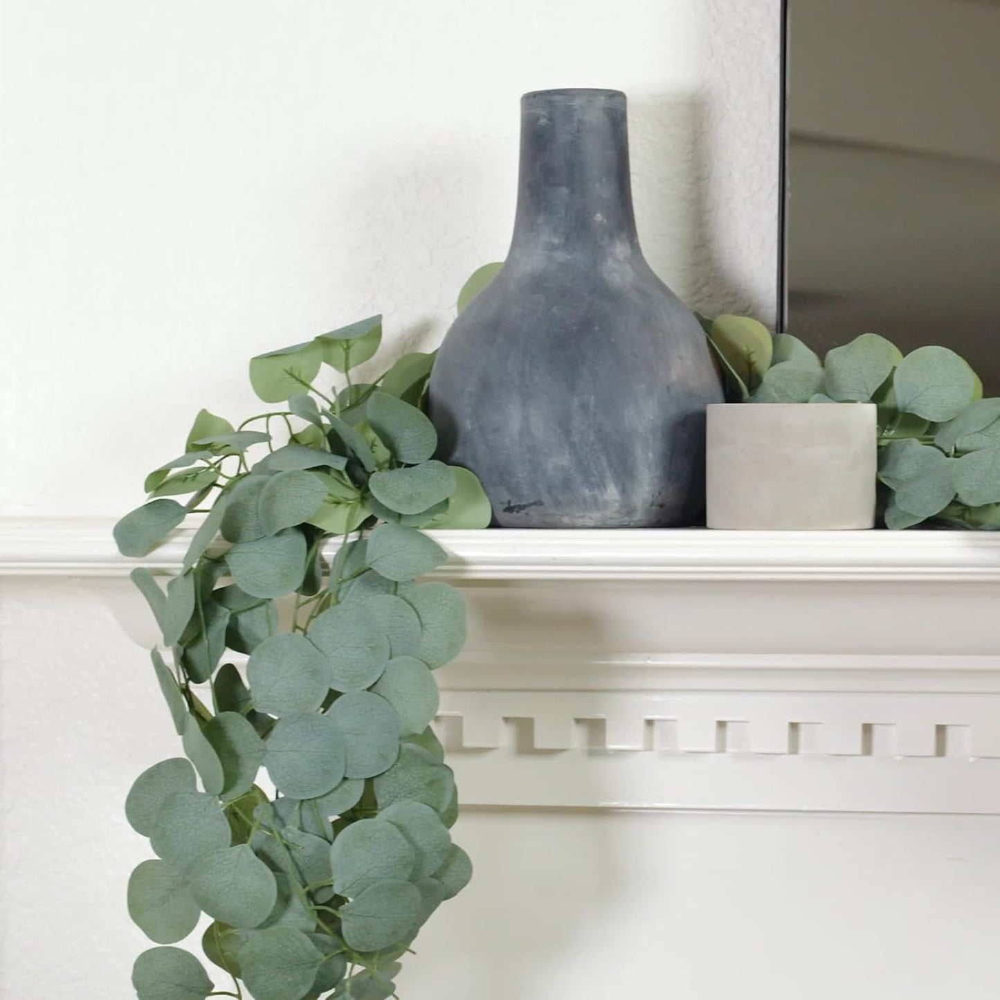 Artificial Eucalyptus Leaves Table Greenery Garland Wreath Spring Vines / 56FT / Set of 8