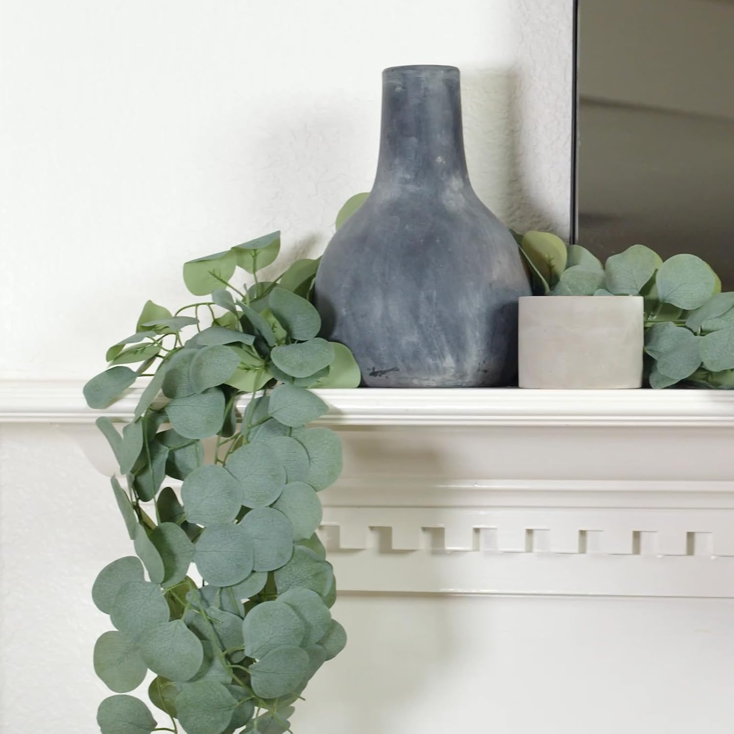 Artificial Eucalyptus Leaves Table Greenery Garland Wreath Spring Vines / 56FT / Set of 8
