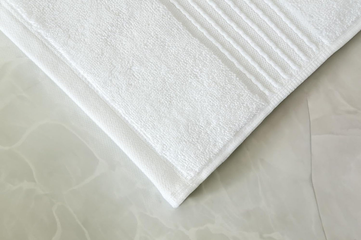 Milara Turkish Cotton Hand Towels 2-Pack, White, 700 GSM, 16x30 in | Soft, absorbent Turkish combed cotton with reduced