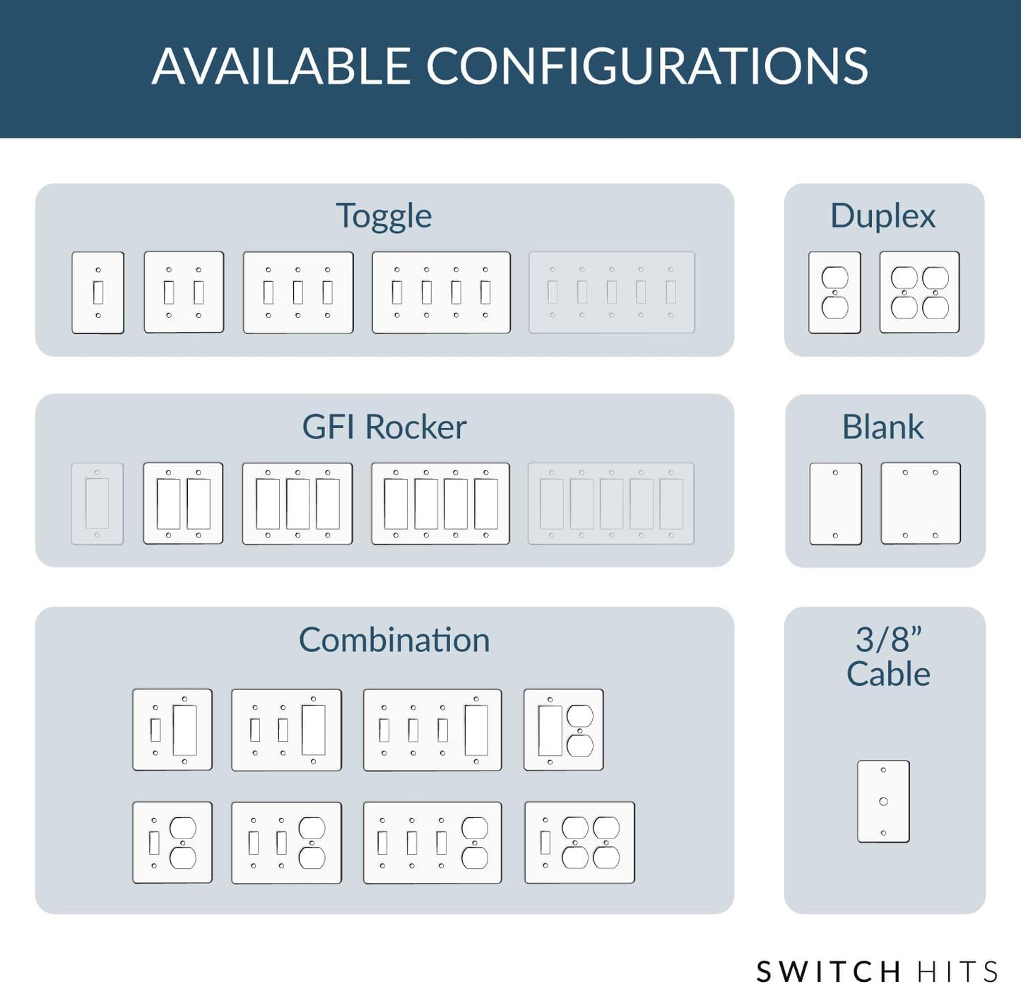 Satin Nickel Outlet Wall Plate | 4 Toggle | 8.25" x 4.5" | Hand-Polished Brass Construction | Electrical Switch Plate