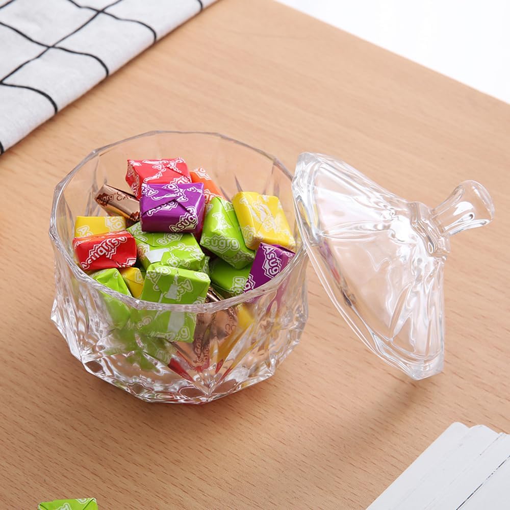 Small Decorative Storage Jar for Candy / Clear