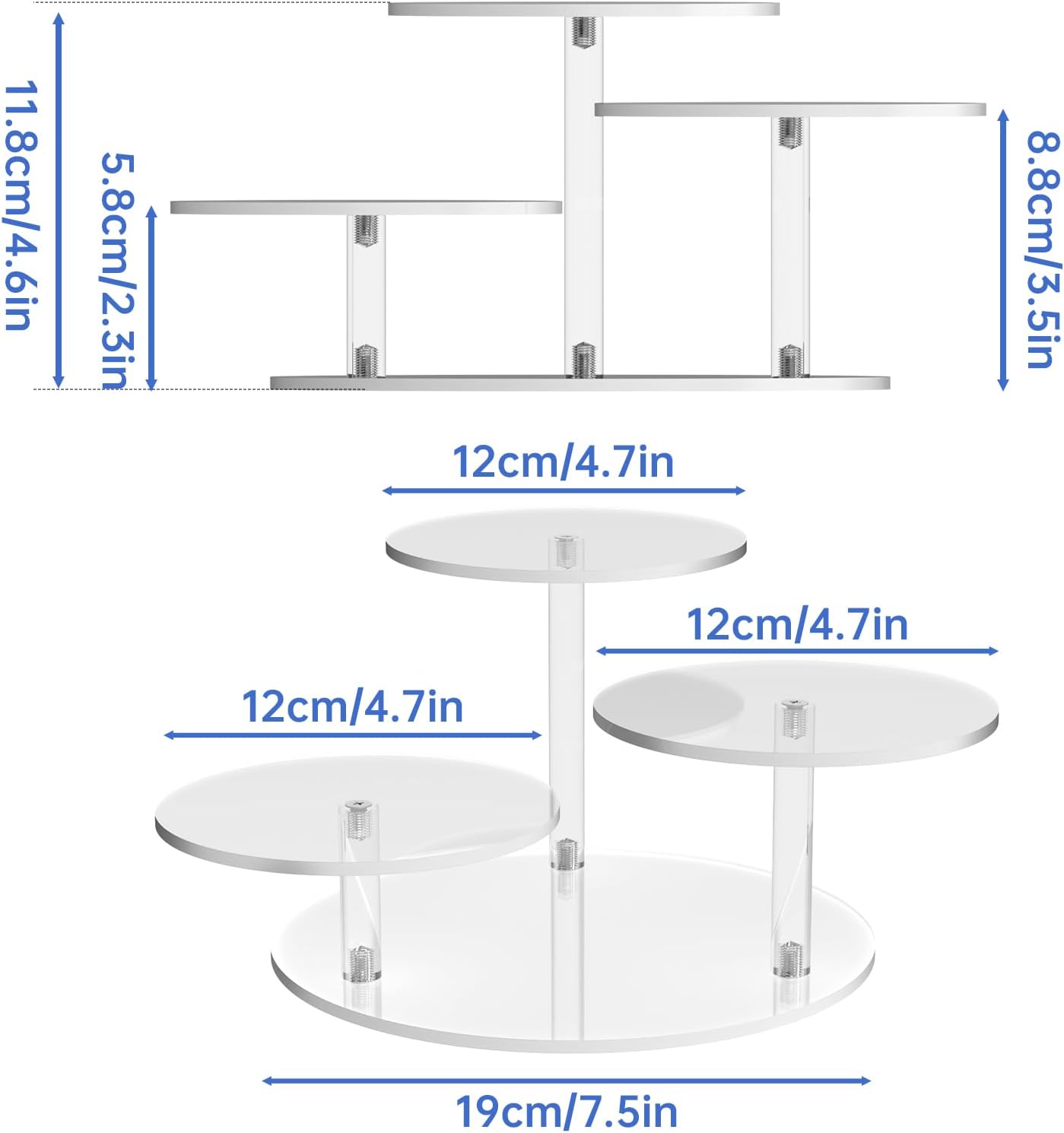 Acrylic Display Stand for LEGO Botanical Collection Sets / Clear