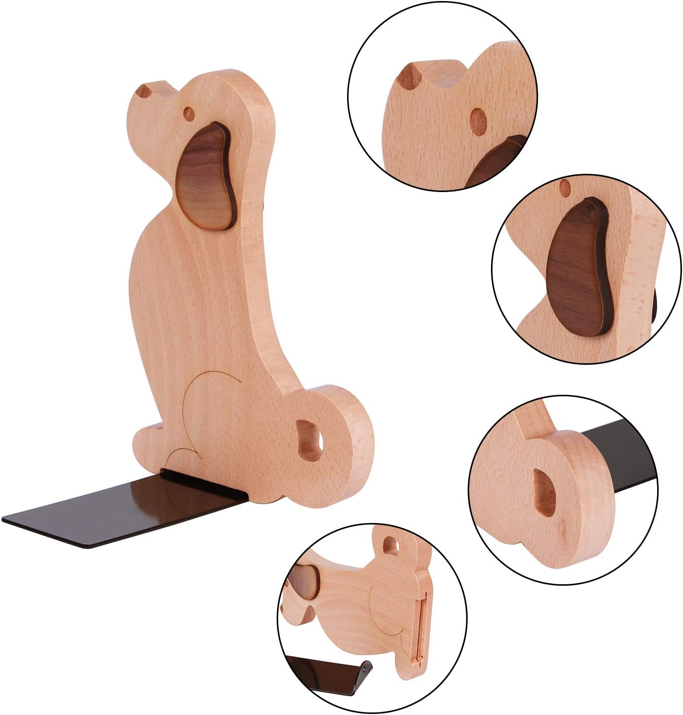 Decorative Dog Wooden Bookends for Kids / Puppy