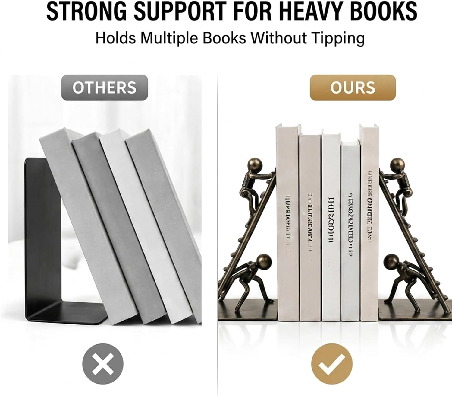 Modern Climbing Man Bookends