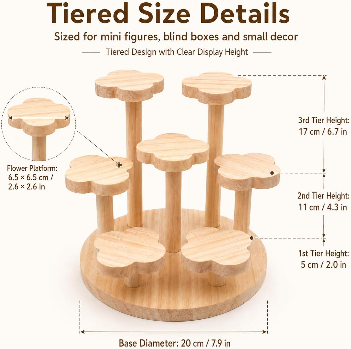 Tiered Wooden Display Stand