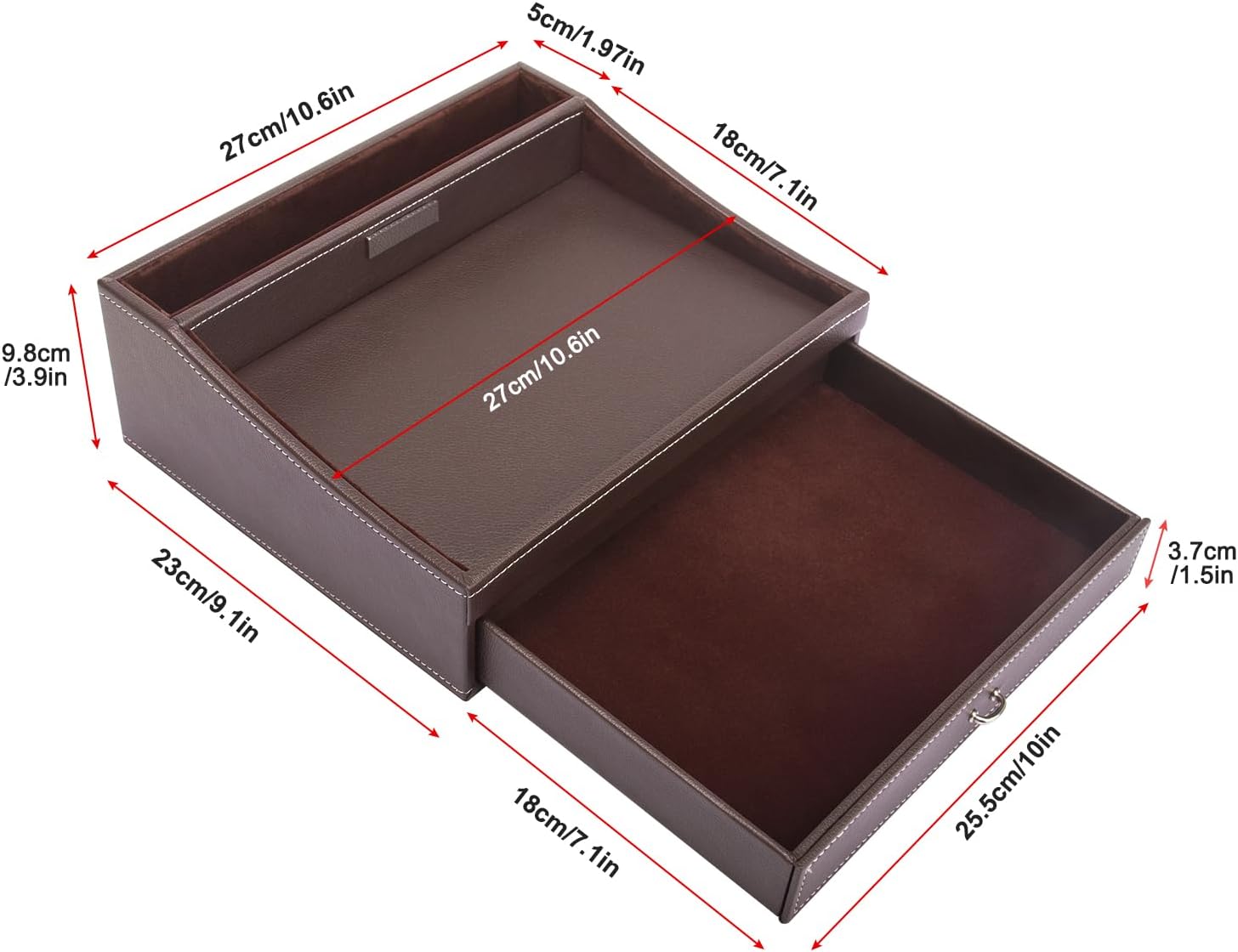 Baoyun Fathers Day Nightstand Organizer for Men, Mens Jewelry Box, Mens Dresser Organizer Countertop, Large Capacity