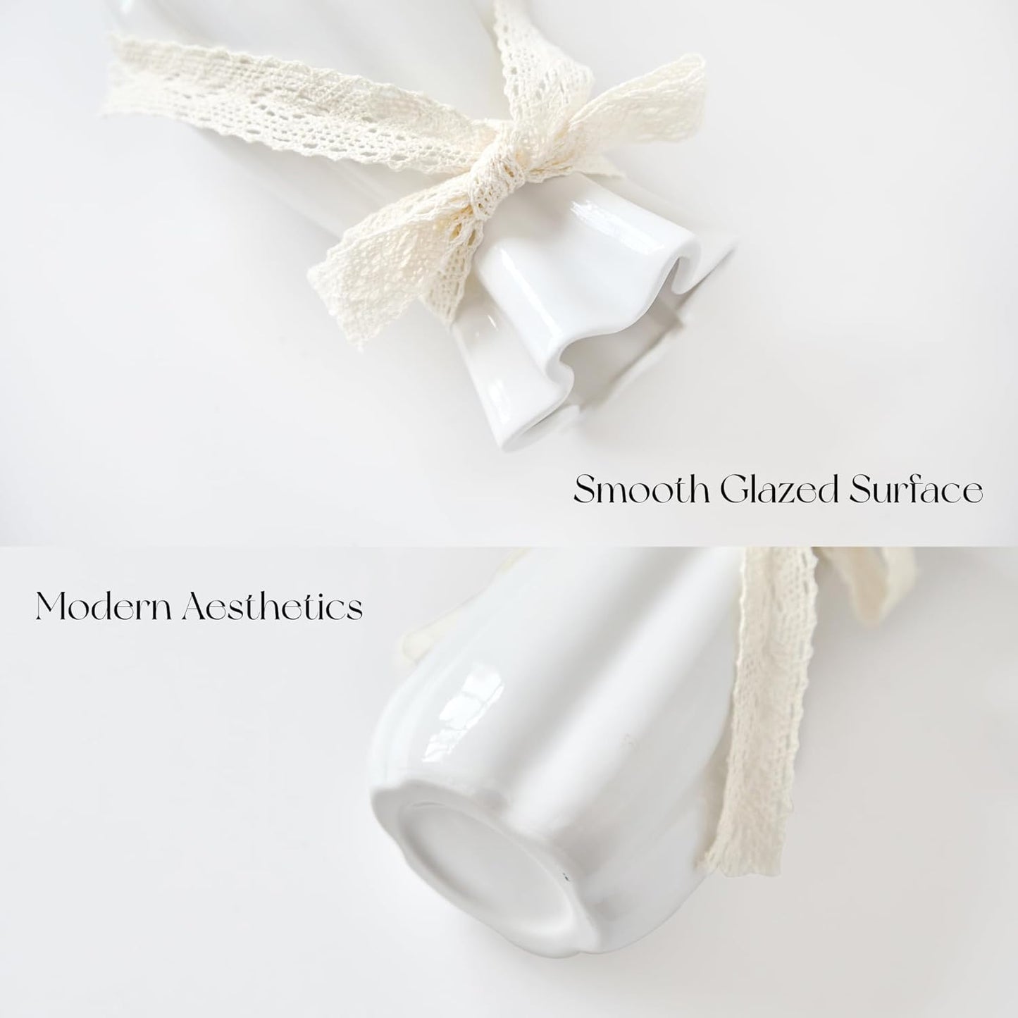 Ceramic Flower Vase / Vase-01 / White