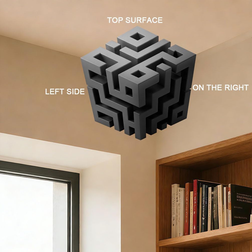Wall Stickers Optical Illusion Decals Removable Matte PVC Geometric Art / 3D Cube / Set of 2
