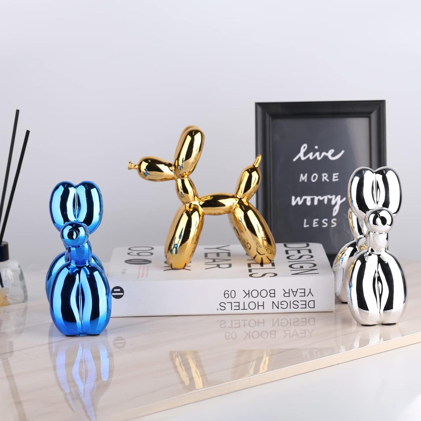 Animal & Modern Sculpture Decor / Silver / 3.9*3.9*1.5inch