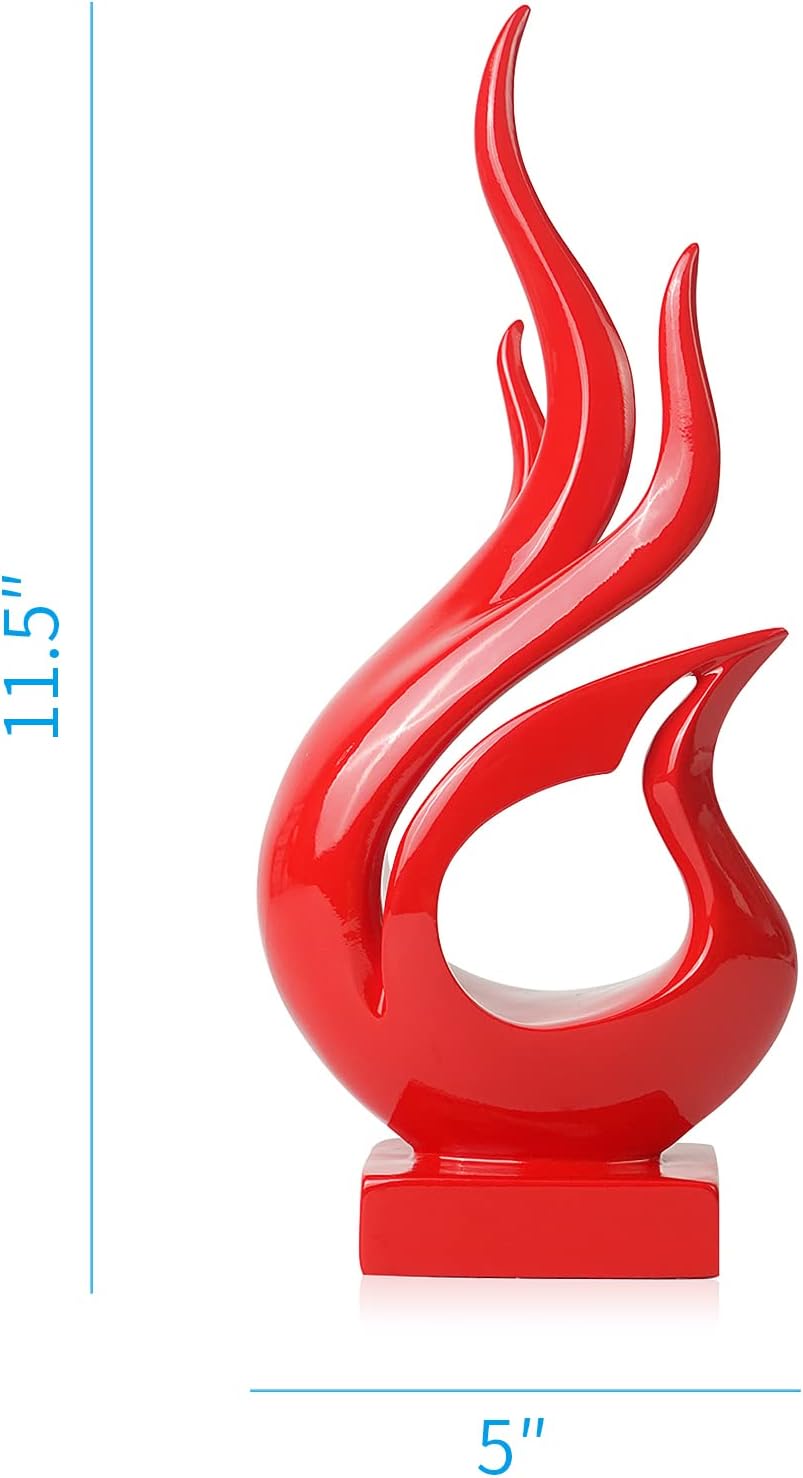 Resin Art Table Decoration Ornaments Modern Home Decor Accent / Red