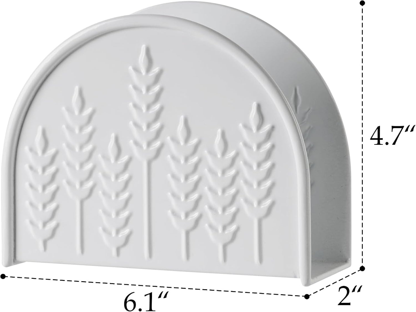 White Napkin Holder / Ear of Wheat White
