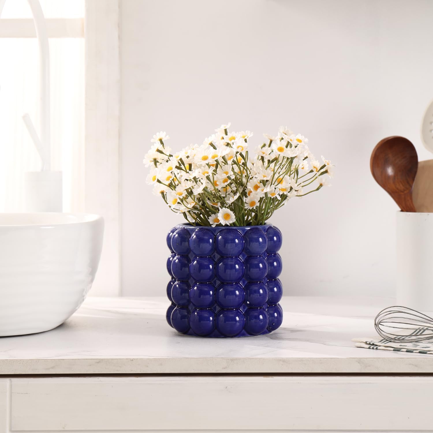 Ceramic Flower Vases / Blue / Medium