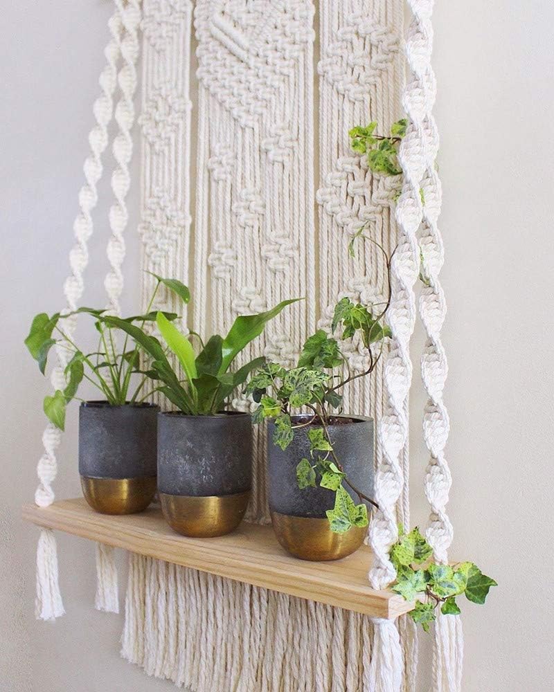 Handmade Indoor Boho Pot Basket Hanger Holder