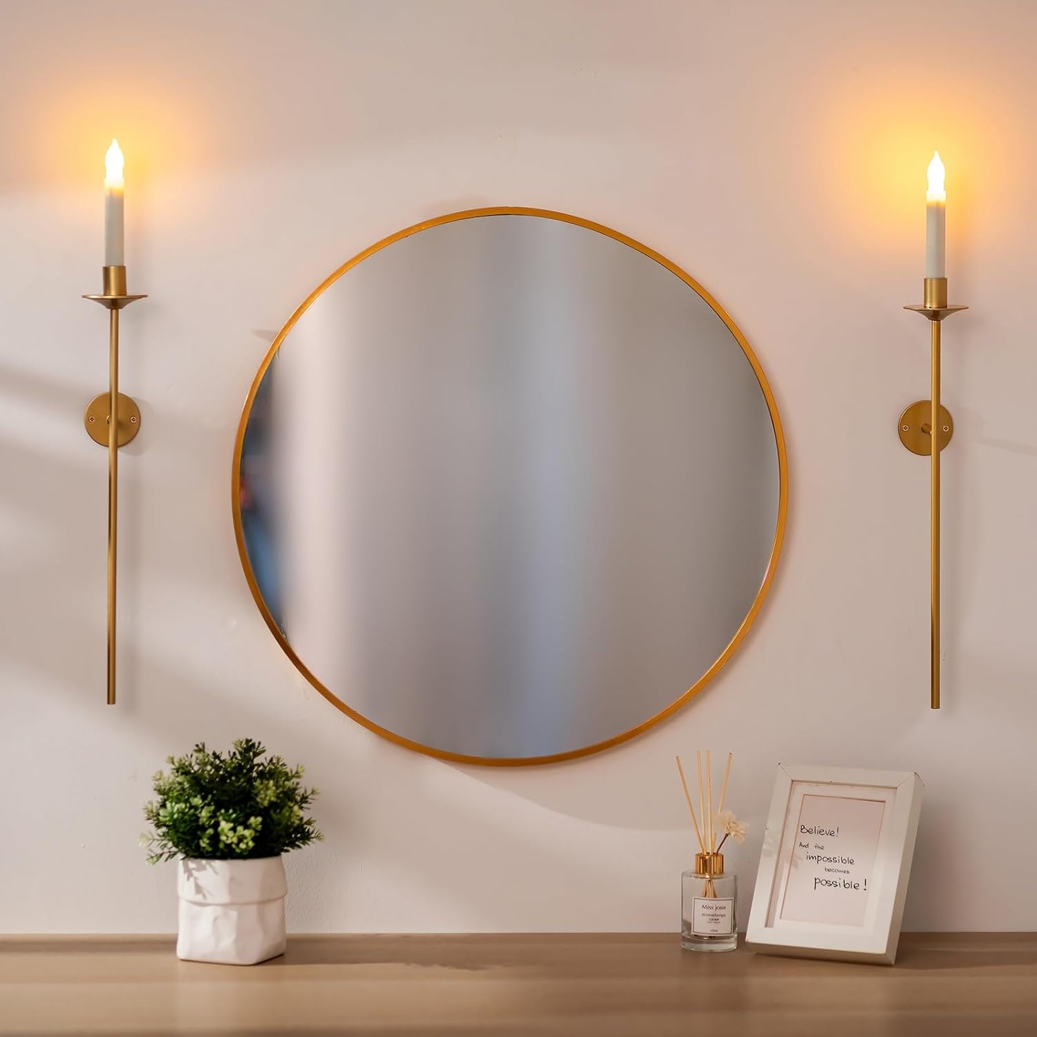 Wall Candle Holder / Gold / Set of 2