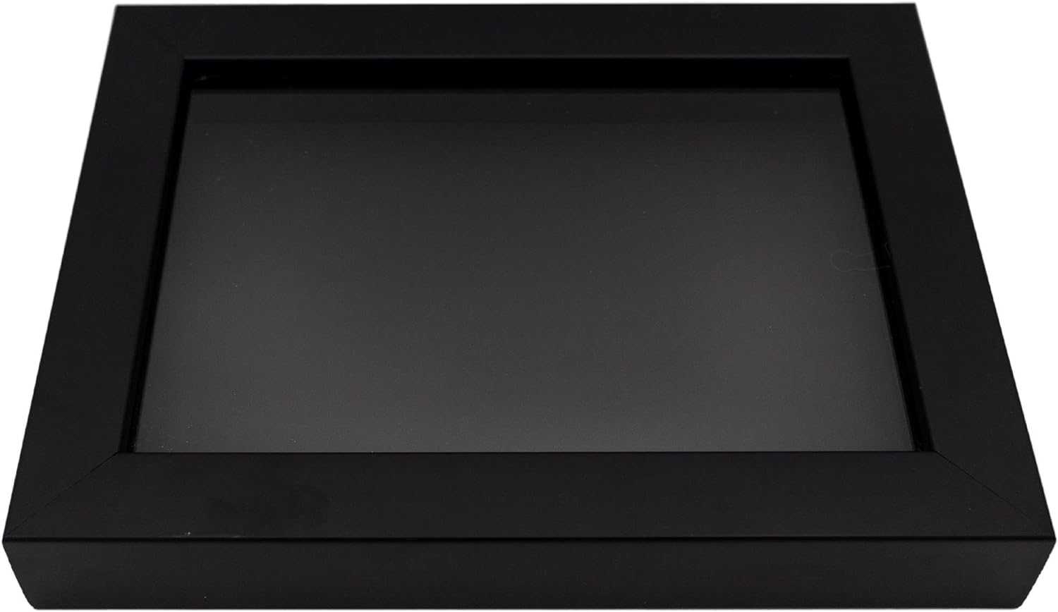 Black 20x24 Wood Shadow Box Display Frame with Black Acid-Free Backing UV Acrylic & Hanging Hardware - with 3/4" Usable