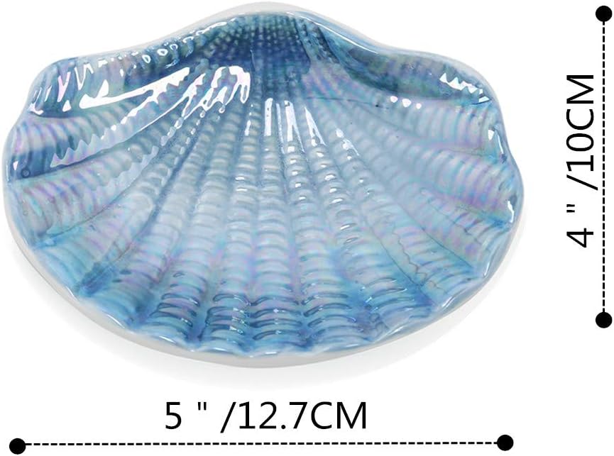 Ceramic Ocean Seashell Soap Dish / Blue