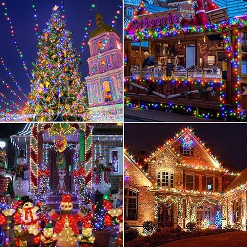 Joomer Solar Christmas Lights Outdoor, 2PACK Total 144FT 400LED, Blue