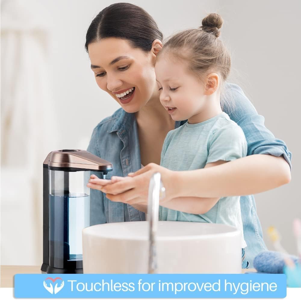 Secura 17oz Automatic Liquid Soap Dispenser, Touchless Battery Operated Hand Soap Dispenser with Adjustable Soap