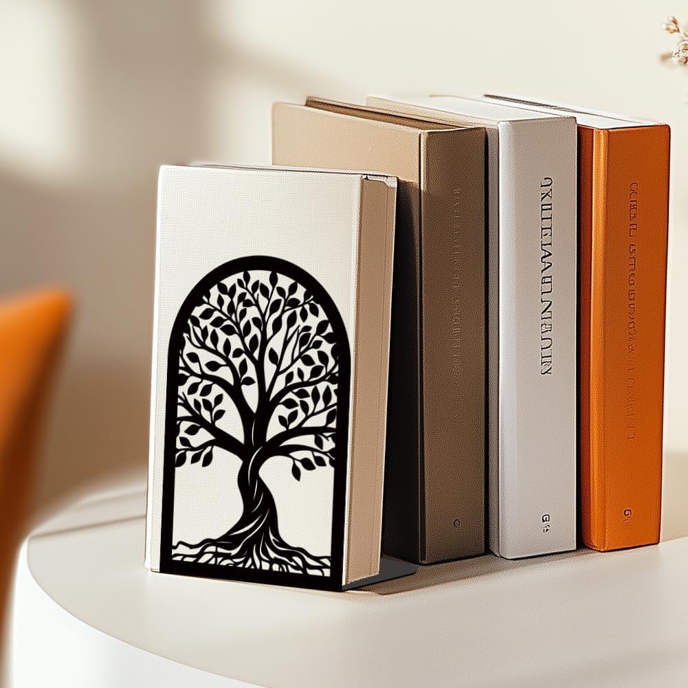 Trees Metal Bookends for Desk / Tree / Black