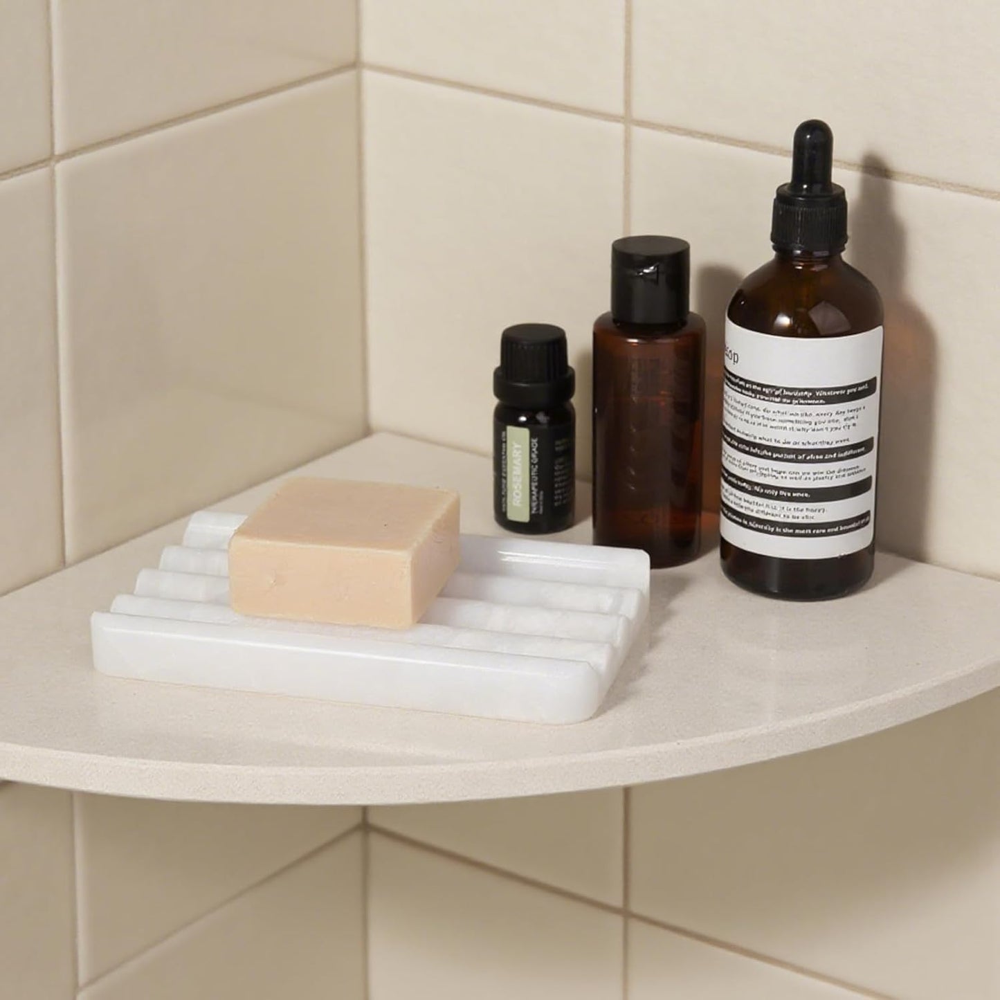 Stone Soap Tray / Namib Bianco / Natural