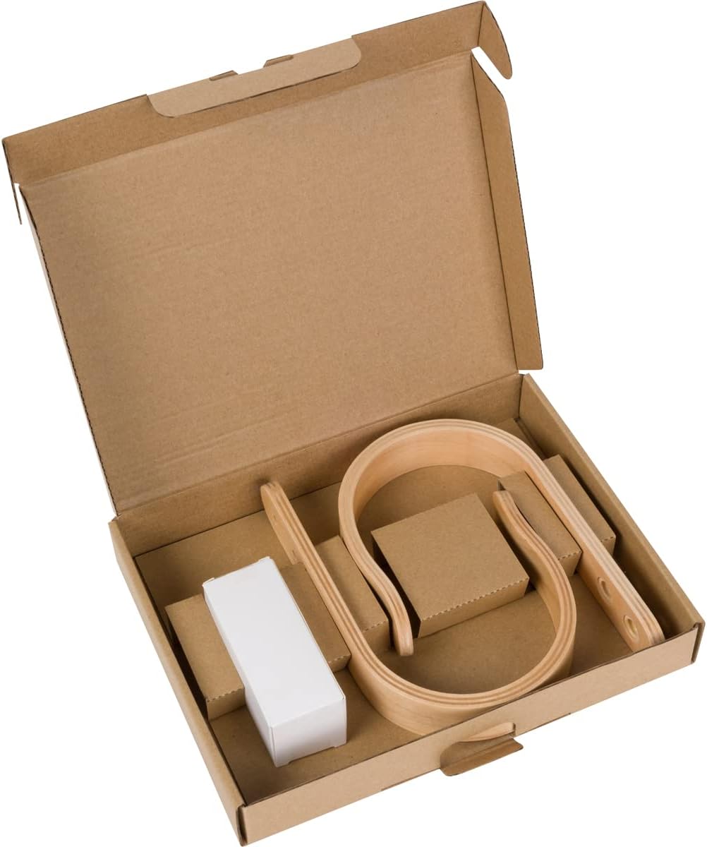 2 x Waveply Wood Curtain Holdbacks Plywood Drapery U Shaped Hook Tiebacks for Wall (Birch)