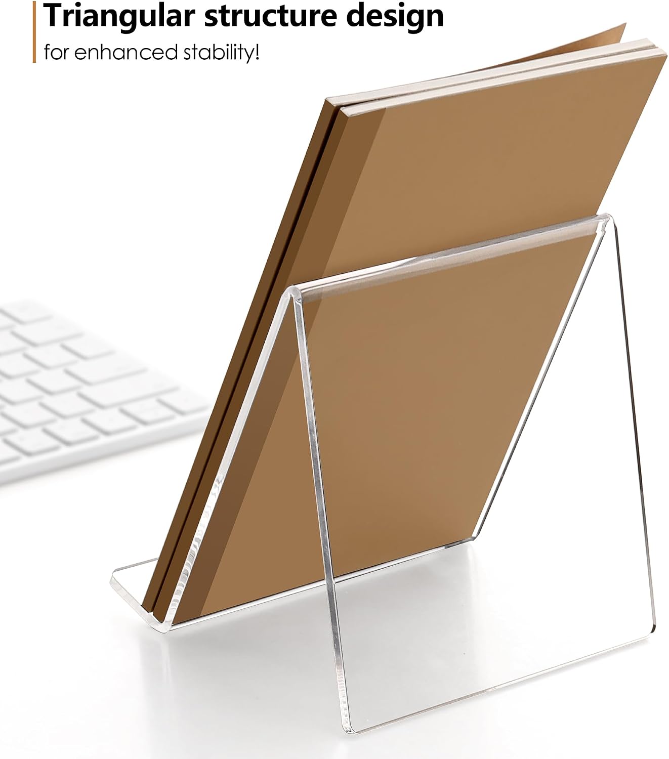 Acrylic Book Display Holder / Clear / 6 x 9 / Set of 2