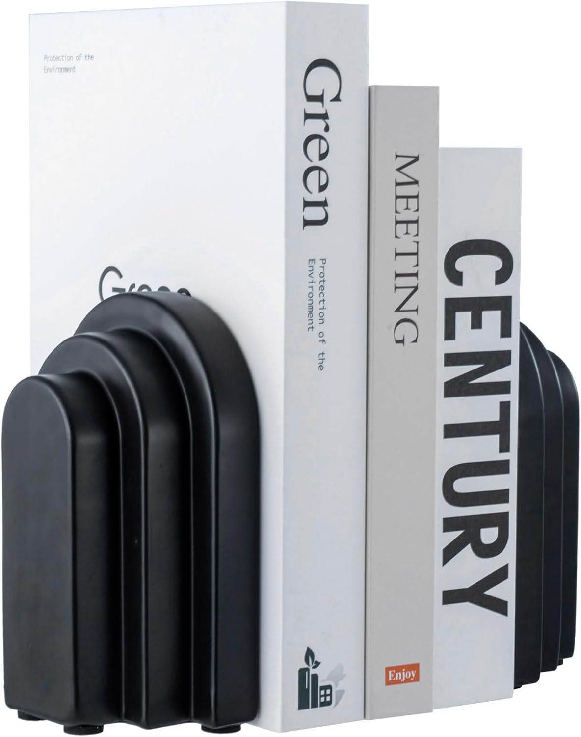 Book Stopper / Book Ends for Heavy Books / Black