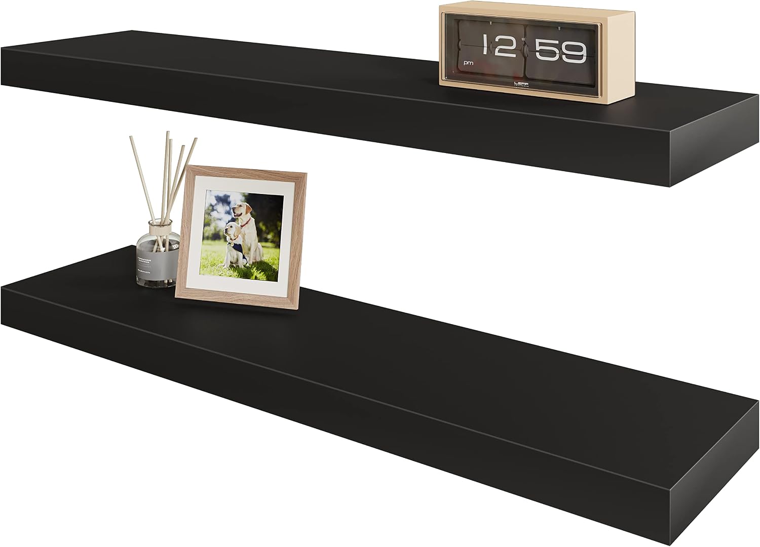BAYKA Pink Floating Shelves 22.5in, Set of 3, Wall Mounted for Wall Decor