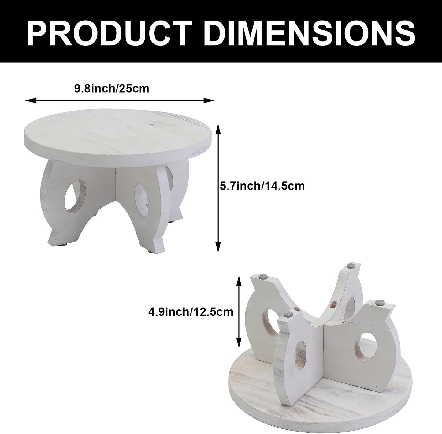 Small Plant Stand Kitchen Display Stand 10 inch Plant Holder Plant Stool Round Stand Risers Farmhouse Rustic Balcony