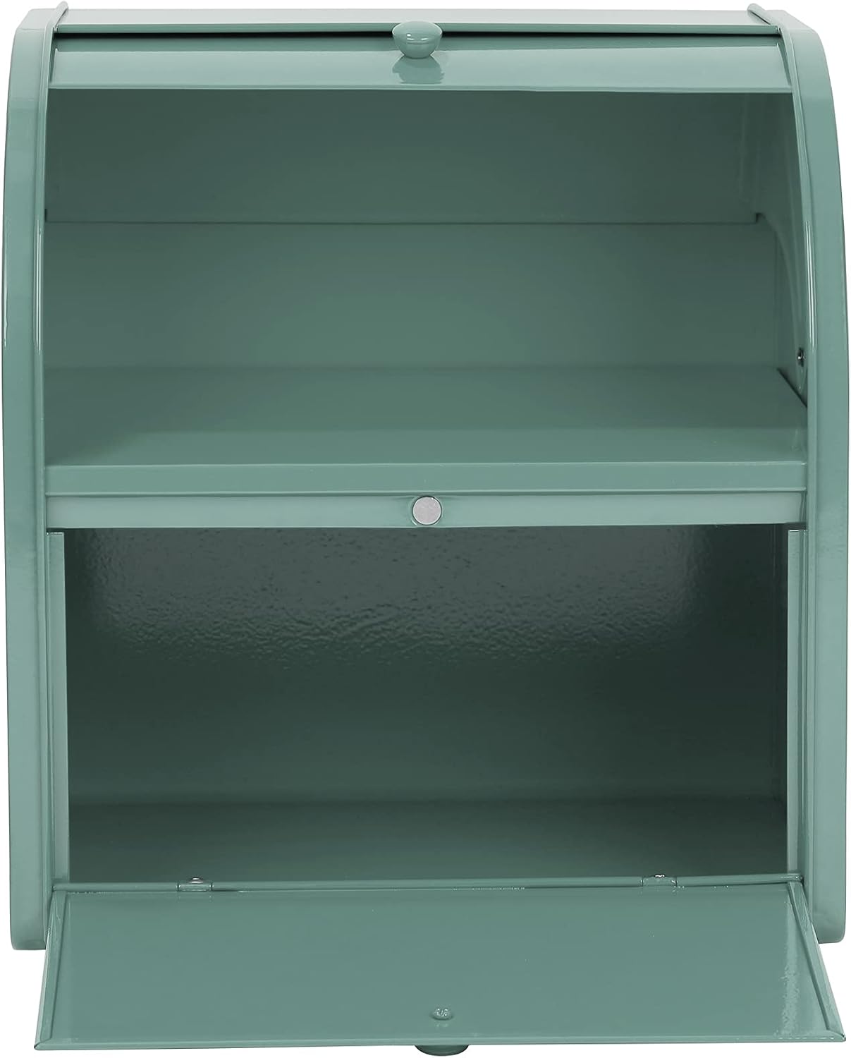 Stainless Steel Bread Box, 2 Layer Roll Top Bread Boxes, Large Capacity Food Storage Container for Kitchen Counter