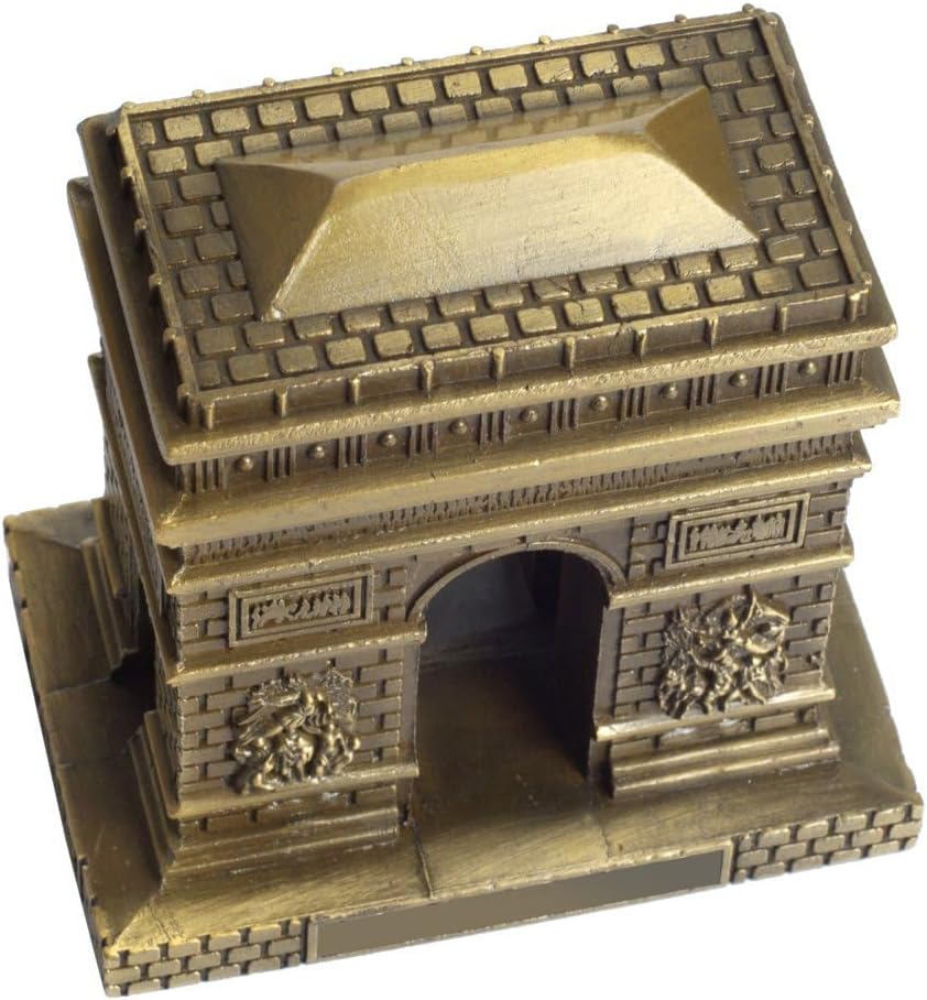 Metal Paris Arch of Triumph Statue Figurine Home Desktop Décor Souvenir Artificial World Famous